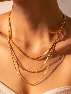 18K Gold Plated Layered Necklace
